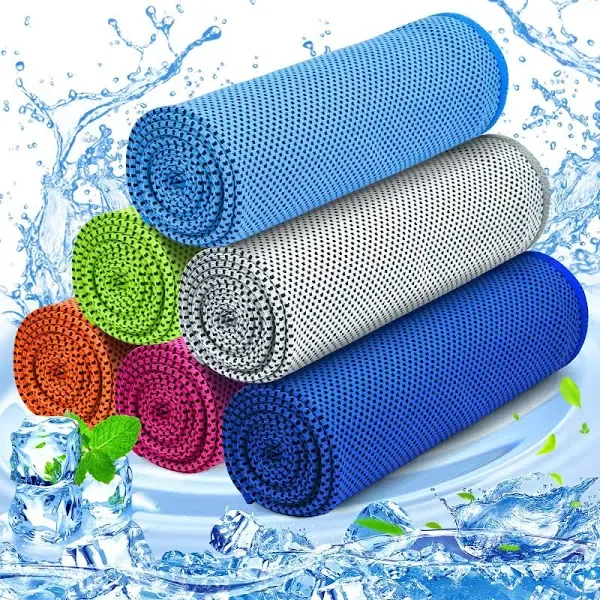  Cooling Towel Workout Towel Sweat Towel Microfiber Towel Soft 6 Pack