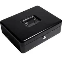 Barska 12-inch Cash Box with 6 Compartment Coin Tray with Key Lock - Bed Bath & Beyond - 6780590