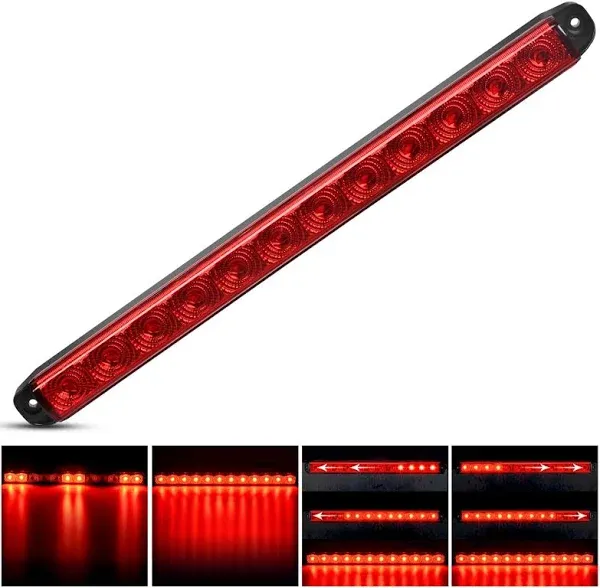 Waterproof LED Trailer Light Bar for 12V Vehicles - Bright Running Brake Signal