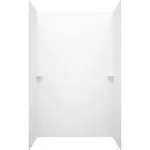 Swan Solid Surface 30-in x 60-in x 72-in Bathtub Wall Kit in White