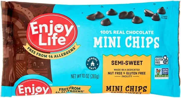 Enjoy Life Baking Chocolate Semi-Sweet Mini Chocolate Chips Bag - 10 Oz