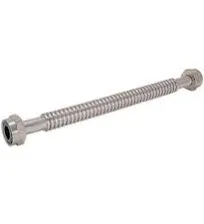 Eastman 24 in. Stainless Steel Corrugated Water Heater Connector, 1 in. FIP x 1 in. FIP, 447524