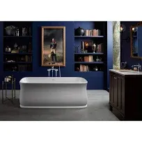 Kohler Imperator 66" X 31" Freestanding Bath with Center Toe-Tap Drain, White - Contemporary - Bathtubs - by The Stock Market | Houzz