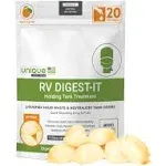 Unique RV Digest-It Black Water Tank Treatment - Concentrated Drop in Pods RV Toilet Treatment - Eliminates Odor, Liquifies Waste, Prevents Sensor