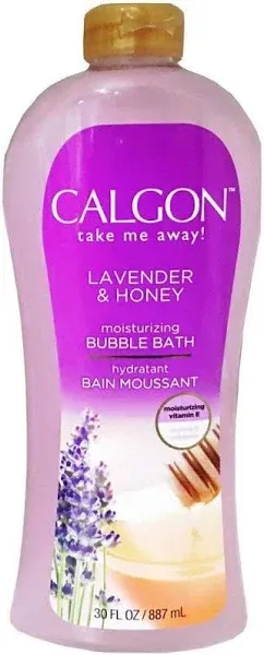 Calgon Bubble Bath, Skin Silkening, Lavender Vanilla - 30 oz