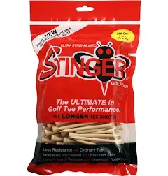 Stinger Golf Tee 2 3/4&#034; Pro XL 200 Pk Ultra Streamlined Golf NEW