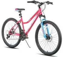 HH HILAND 26 Inch Womens Mountain Bike, with Step-Through Frame, 21 Speeds, Suspension Fork MTB, Bicycle for Women Men Adult