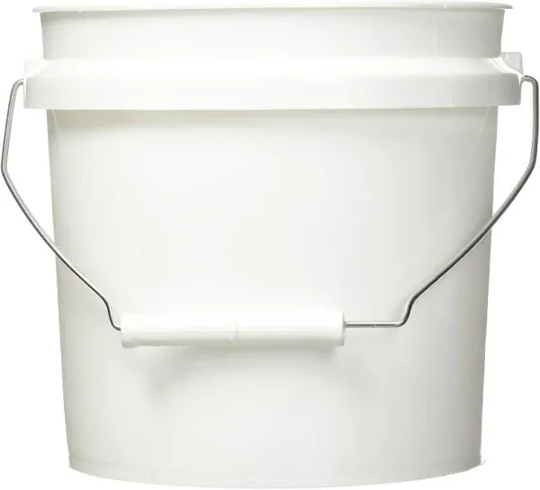  744456 1-Gallon White Plastic Pail Paint Pail/Container 