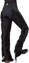 Rod's Premium Black Ultrasuede Chaps W/Stretch Panel (S-XL)