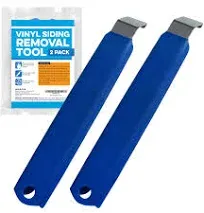 2 Pack Vinyl Siding Removal Tool for Installation and Repair Extra Long Non-Slip Grip Handle Easy Removal of Vinyl Sidings without Damaging Siding One-Piece Steel Zip Tool