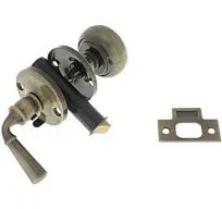 IDH by St. Simons 21250-026 Solid Brass Storm Screen Door Latch with Knob & Lever Polished Chrome