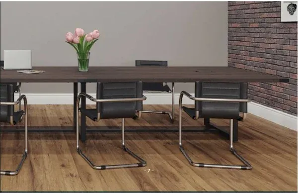 Mirella Conference Table Sitting Height - 8' Southern Tobacco - Industrial - Desks And Hutches - by Homesquare | Houzz