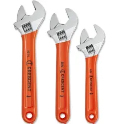 Crescent 3 Piece Adjustable Cushion Grip Wrench Set 6&#034; 8&#034; &amp; 10&#034; - AC26810CV