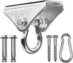 Yes4All Punching Bag Hanger, Stainless Steel Swivel Chain with 4 Snap Hooks for Heavy Bag, Gym Swing, Trapeze, and Hammock