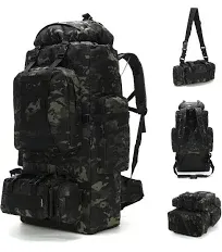 King&#039;sGuard 100L Camping Hiking Backpack Molle Rucksack Military Camping