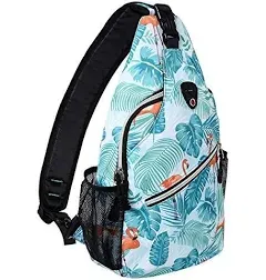 Sling Backpack Travel Hiking Daypack Pattern  Flamingo Crossbody Shoulder Bag