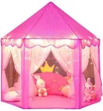  Princess Castle Play Tent for Girls Princess Tent with Little Star Lights