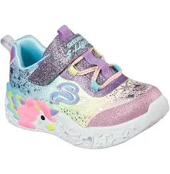 Unicorn Dreams Skechers - Light Up Girls Slip On Shoes Size 7 302681N PONIB