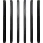 GeilSpace 6 Pack × Pre-Cut Black Metal Pipe, Industrial Steel Fits Standard