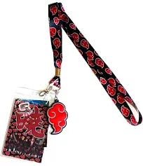 Naruto Shippuden Akatsuki Cloud Anime Lanyard Neck Strap Id Holder