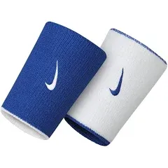 Nike Dri-fit Doublewide Wristbands Home & Away 2pk Obsidian | White