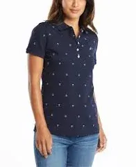 Nautica Women's Stretch Cotton Polo Shirt