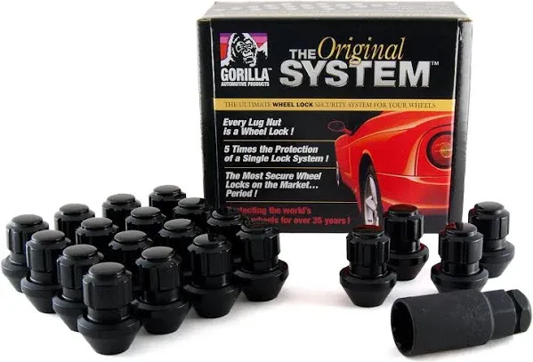 Gorilla Automotive 96643BDX Black Factory Style Wheel Lock System (14mm x 1.50 Thread Size, 20-Pack)