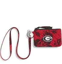 Vera Bradley Georgia Bulldogs Rain Garden Zip ID Lanyard