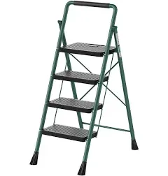 4 Step Ladder,  Folding Step Stool, Step Stool with Wide Anti-Slip Pedal, Lightw