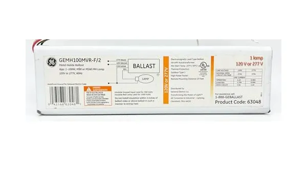 GE 63048 - GEMH100MVR-F Metal Halide Ballast