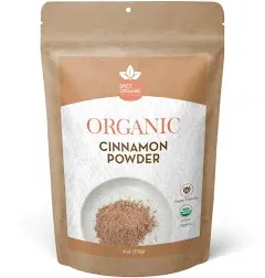 Organic Ground Cinnamon (4 OZ) - Pure Cassia Cinnamon Powder for Baking and More