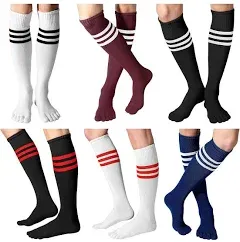 Sureio Colorful Knee Thigh Toe Socks