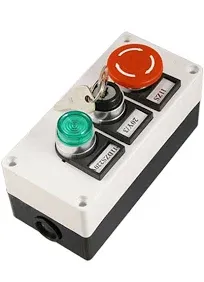 Green Light Momentary Mushroom Self Lock Push Button Key Switch Station