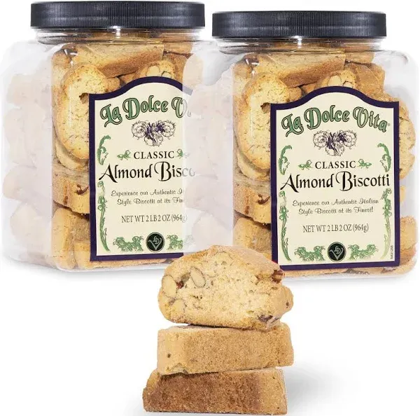 La Dolce Vita Classic Italian Biscotti 40 Oz Multipack Options