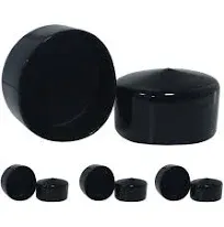 1 5/16 Inch Rubber End Caps Round Rubber Caps Plug Insert Decking Caps Black Rubber Tips PVC Flexible Vacuum Caps Plastic End Caps for Pipe Tube Pack of 12