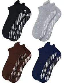 Rative Anti Slip Non Skid Barre Yoga Pilates Hospital Socks with Grips