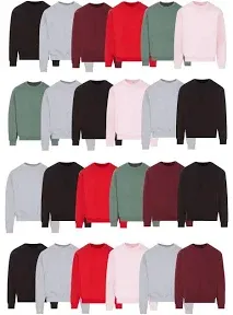 BILLIONHATS Mens Adult Crewneck Fleece Lined Pullover Sweatshirt Bulk, Mixed Assorted, Wholesale Donation Homeless