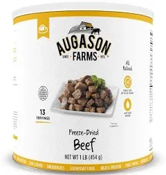 Augason Farms Freeze Dried Beef Chunks 16 oz