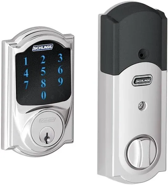 Schlage / Century Connect Touchscreen Deadbolt with Alarm / Single Cylinder / Bright Chrome / BE469ZPCEN 625