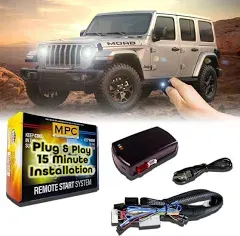 MPC Remote Start Kit for Jeep Wrangler 2007-2018 || 100% Plug n Play || Key-t...