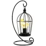 JHY DESIGN Table Lamp 31cm Birdcage Lantern Black Battery Powered ‎30257 NEW