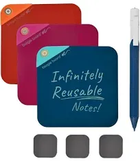 Boogie Board VersaNotes Reusable Notes 4x4 Starter Pack, Black