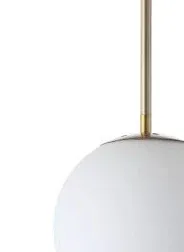 Jonathan Y Bleecker 7.75" Metal/Glass Globe LED Pendant - White