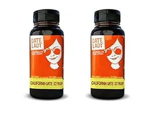 Organic Pure Date Syrup, made in California (12 oz BPA-Free, 2 bottles)