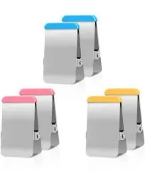 BURLIHOME Chip Clips Heavy Duty,12 Pack Chip Bag Clip with Colored Silicone,Stainless Steel Bag Clips for Food Snack