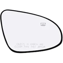 Driver Left Side Mirror Glass Assembly with Plastic Back Plate Heated Compatible 2014-2019 Toyota Corolla at MechanicSurplus.com