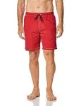 Nautica Men's Solid Quick Dry Classic Logo Swim Trunk