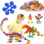 Kids Building Blocks STEM Toys 120 PCS Plastic Gear Interlocking Sets That Be...