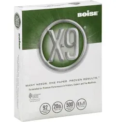 Copy Printer Paper 2 Reams @500 ct =1000 Ct NEW 8.5 X11 Boise X-9, 92 Brightness