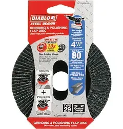 Diablo Steel Demon 4-1/2 in. D X 7/8 in. Zirconia Flap Disc 80 Grit 1 pk